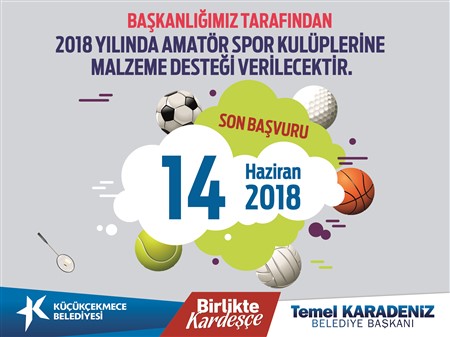 2018 YILI AMATÖR SPOR KULÜPLERİNE MALZEME DESTEĞİ