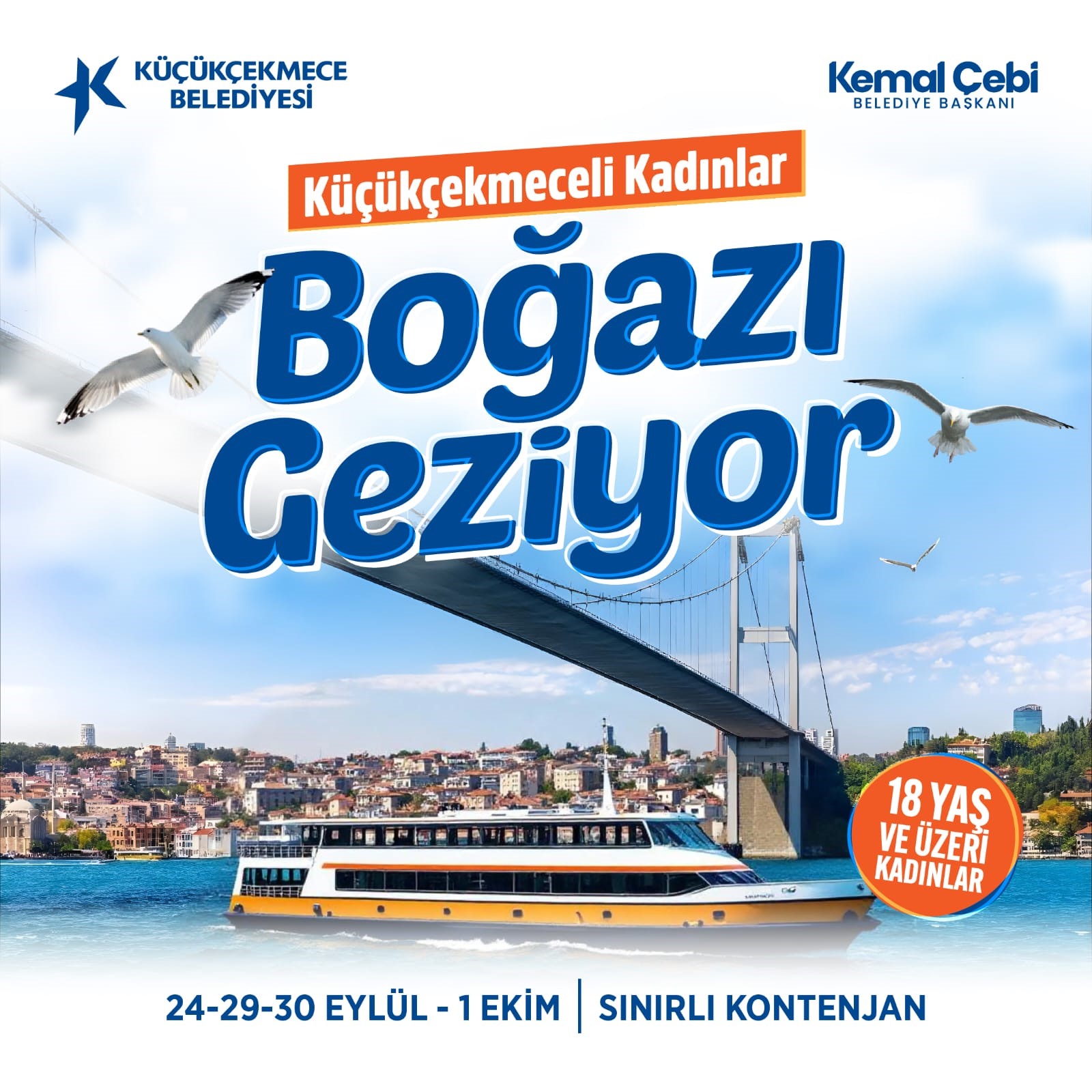 KÜÇÜKÇEKMECELİ KADINLAR BOĞAZI GEZİYOR